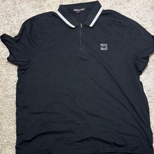Michael Kors Black Polo with Gray Accents